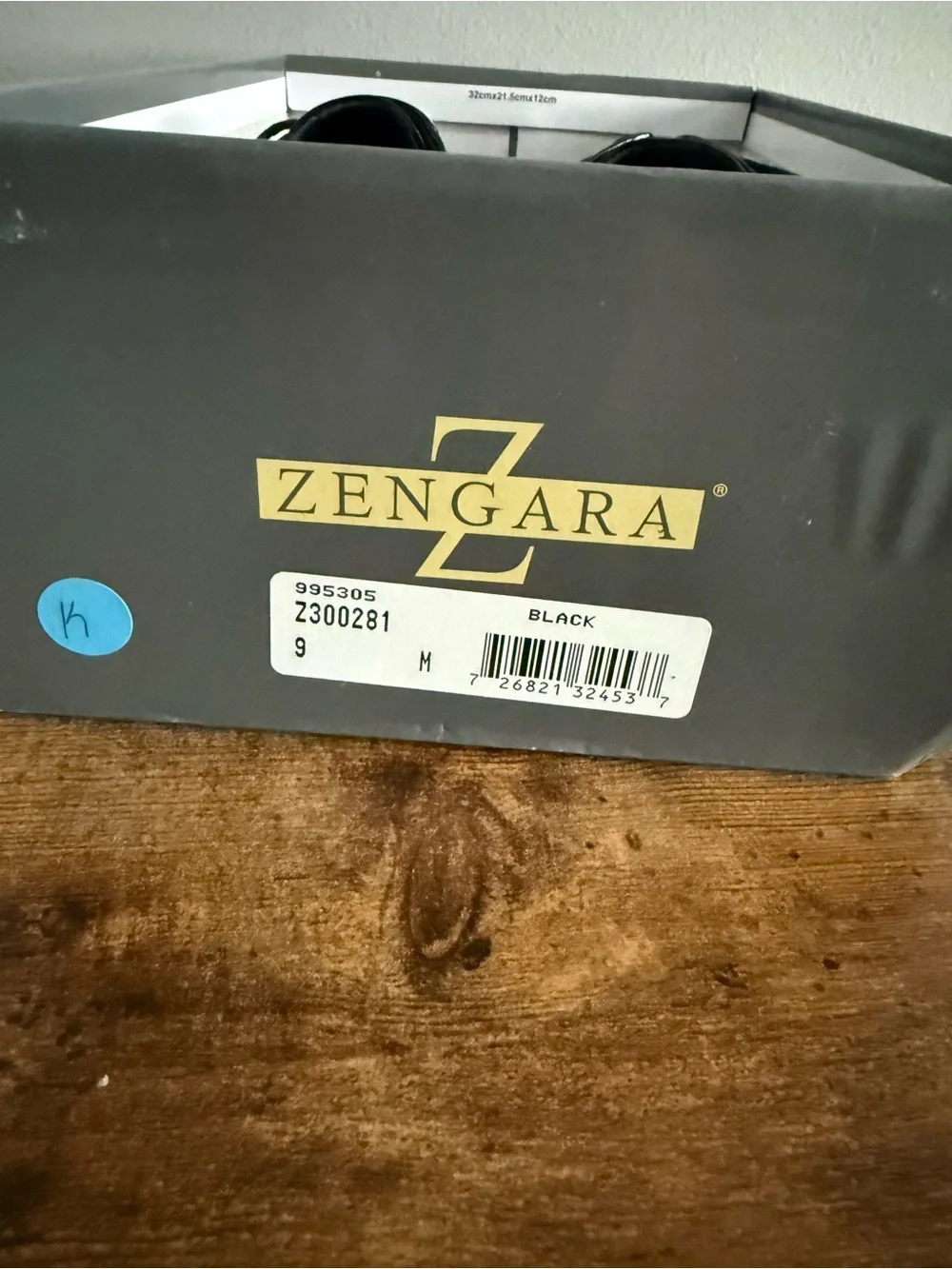 🆕 Zengara Black Leather Lace Dress Oxfords, Men’s Size 9M